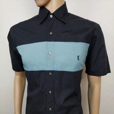 ysl short sleeve shirt|yves Saint Laurent men's shirt.